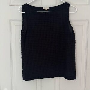 Eileen Fisher Textured Black Tank Top